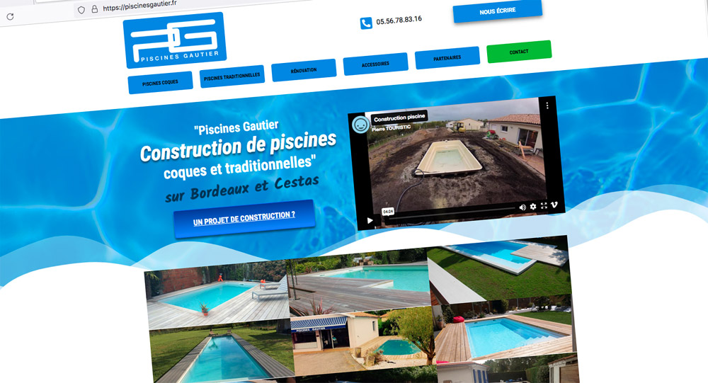 site web piscines gautier